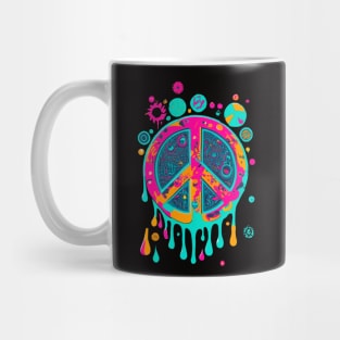 Peace Liquid Paint Drip Graffiti Design Mug